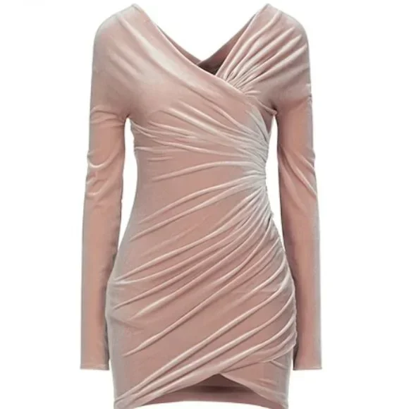 Alexandre Vauthier | Dresses | Alexandre Vauthier Beige Shirred Stretch Velvet  Dress 36 2 4 60 | Poshmark